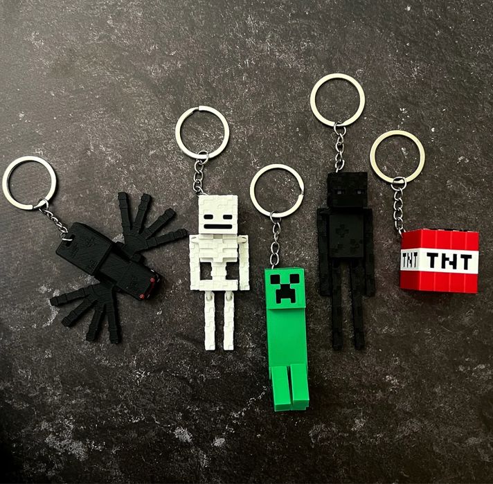 Брелоки Minecraft брелки майнкрафт паук тнт крипер брелок
