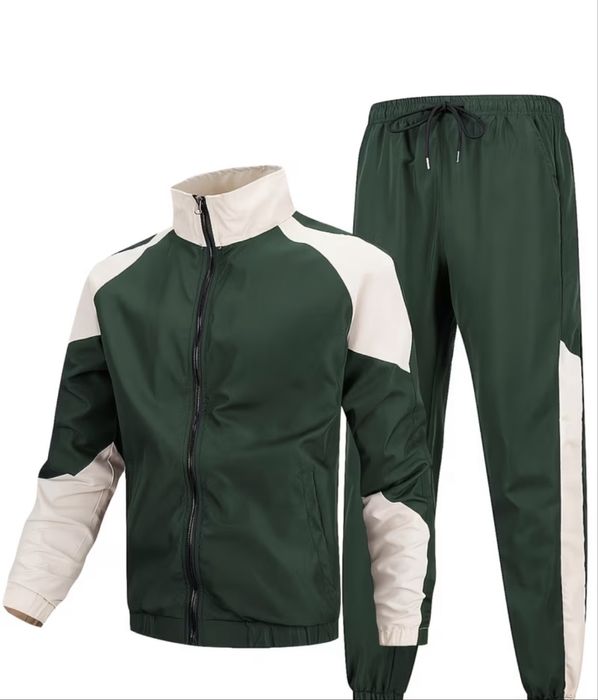 спортивний костюм в стилі 90 чоловічий М-  Л розмір смарагдовий білий