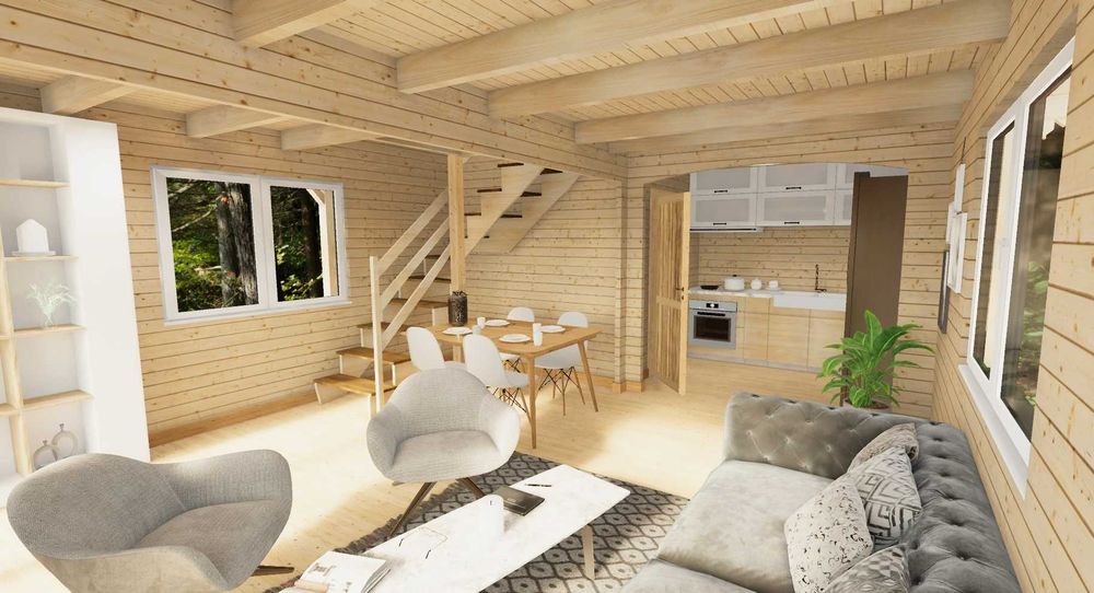 DOM/DOMEK drewniany letniskowy/całoroczny 70m2 parter 35m2 + tarasem