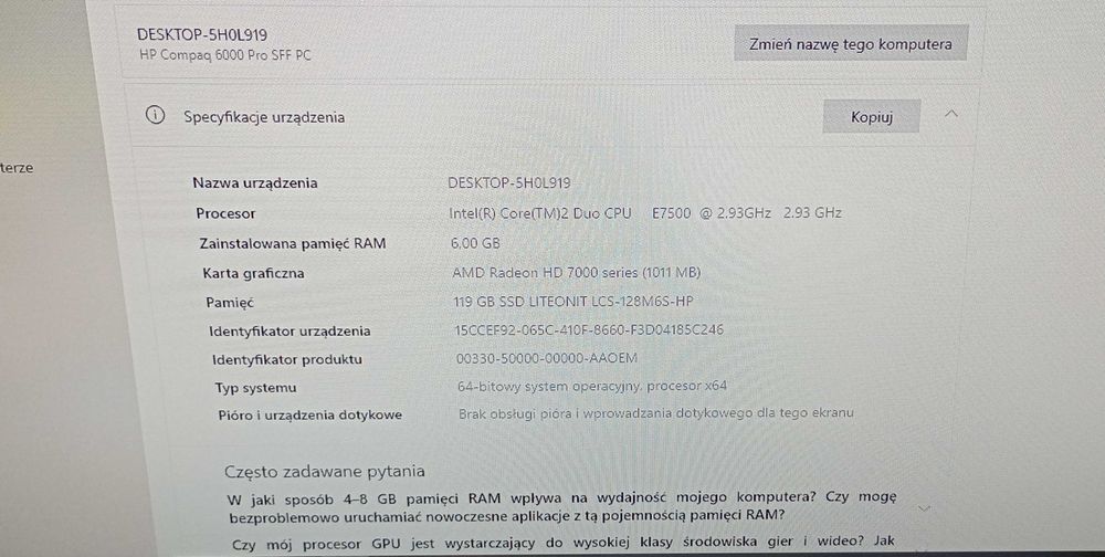 Tani komputer cały zestaw z grami do pracy internetu Windows 10 office