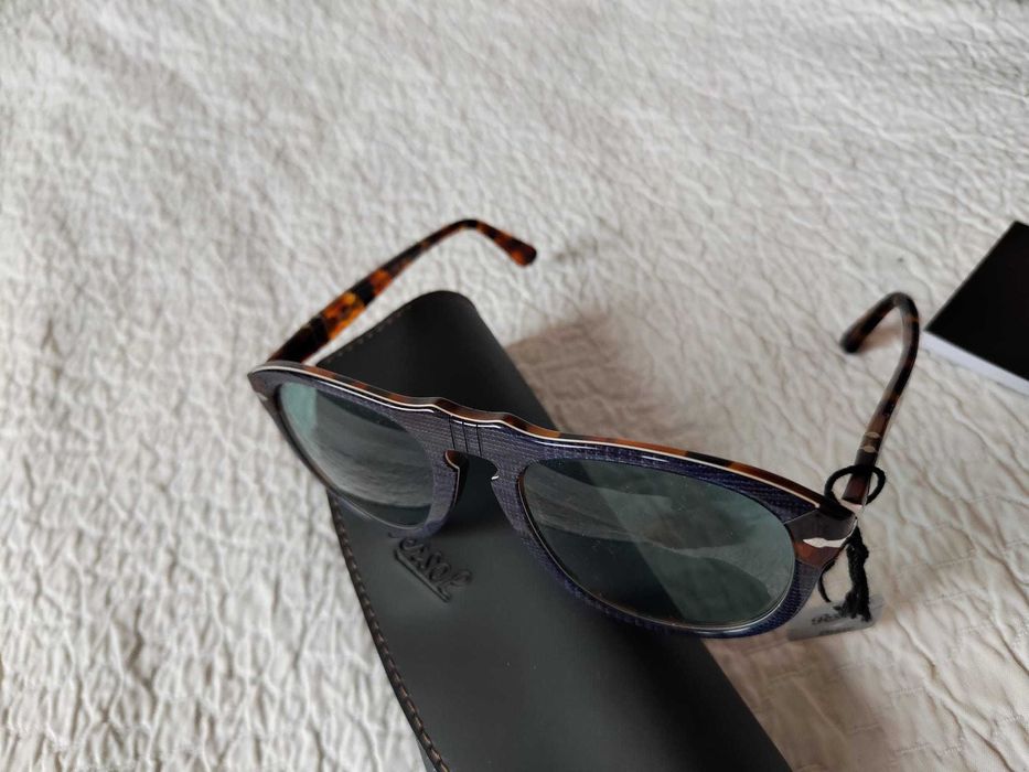 Persol PO0649 Blue Prince of Wales & Havana – Polarized Blue – Novos | Handmade in Italy