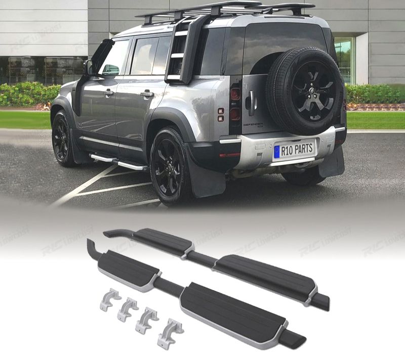 ESTRIBOS LATERAIS LAND ROVER DEFENDER 110 130 20- CINZENTO