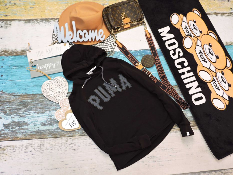 Puma czarna oryginalna bluza logo S