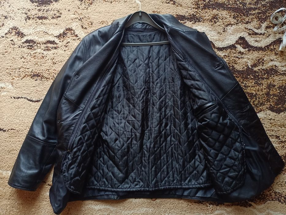 Kurtka skórzana męska xl, czarna z odpinaną podpinką