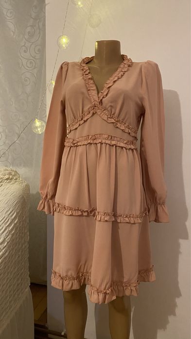 Сукня пудрова-ніжно рожева Shein