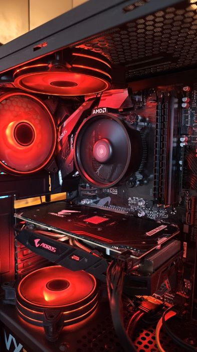 Komputer stacjonarny gamingowy AORUS 16gb RAM, ryzen 5, rx570, ARGB