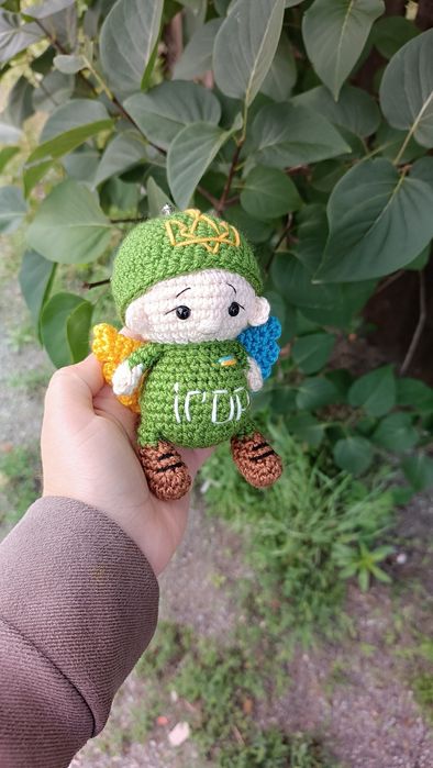 Янгол ЗСУ,ангел,подарок,вязаные игрушки, в'язані іграшки,handmade.