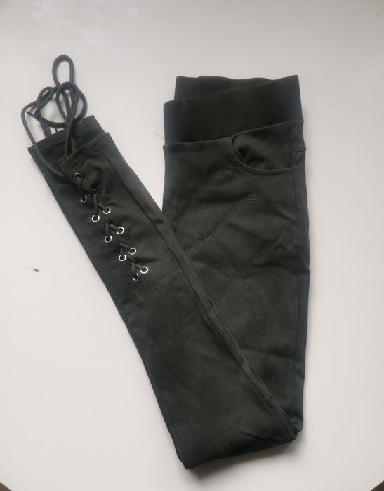 Spodnie legginsy khaki S/M