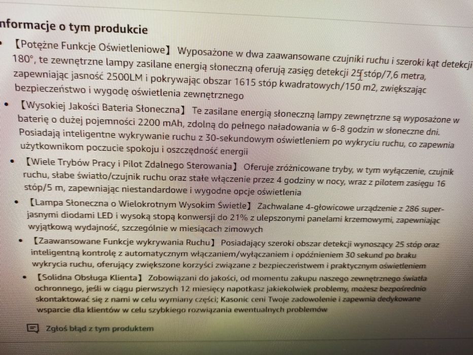 Lampy solarne z czujnikiem ruchu 2 szt.