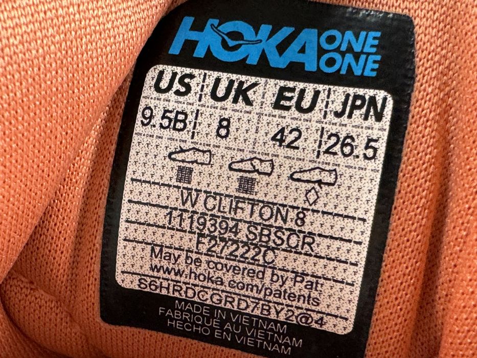 Оригінал Розмір 42 Кросівки Hoka One One Clifton 8 Взуття