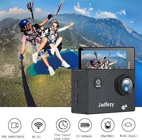 Якісна екшн-камера Jadfezy Action Camera з Wi-Fi Ultra HD 1080P 12 Мп