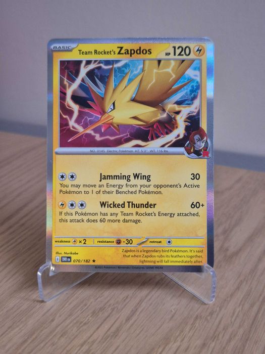 Karta Pokemon TCG: Team Rocket's Zapdos (DRI 070)