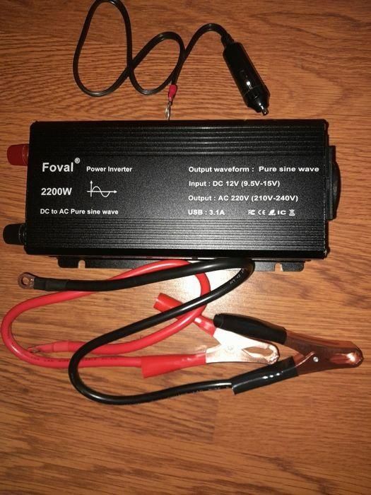 Інвертор новий Foval 2200w,