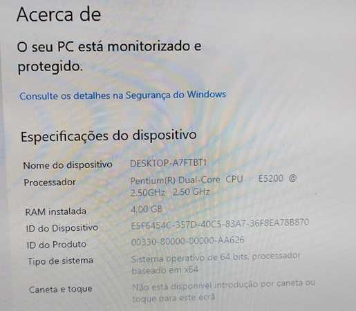 Computador Usado Intel Pentium Dual-Core E5200