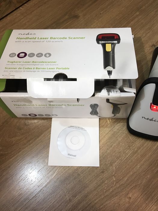 Nedis Laser Barcode Scanner, Like New64738966243074122
