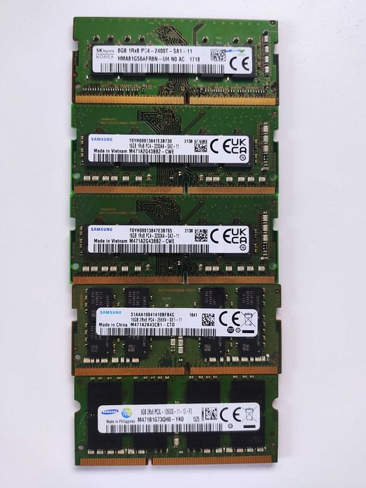 Pamięć RAM DDR3 i DDR4, sprzedam całość, czytaj opis