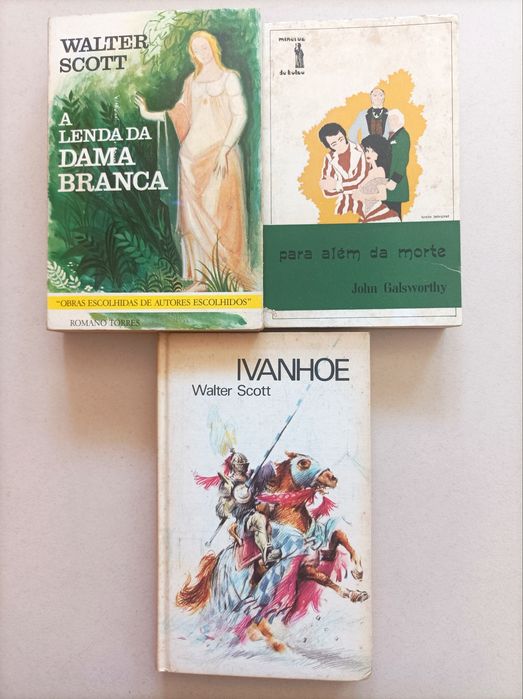 Livros antigos - Romances (John Steinbeck / Walter Scott / Irwin Shaw)
