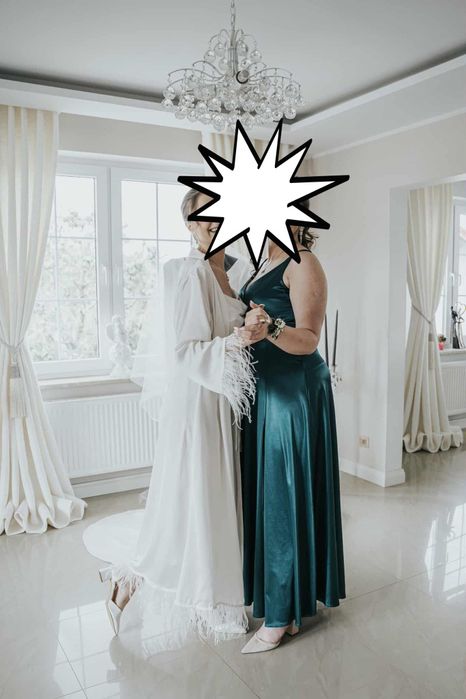 Satynowy komplet ślubny