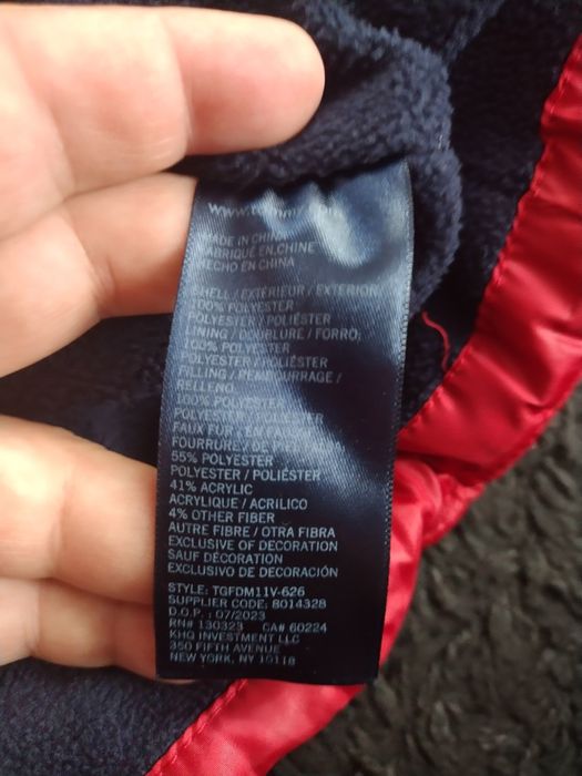 Płaszczyk kurtka dziewczęca zimowa Tommy Hilfiger 6 lat
