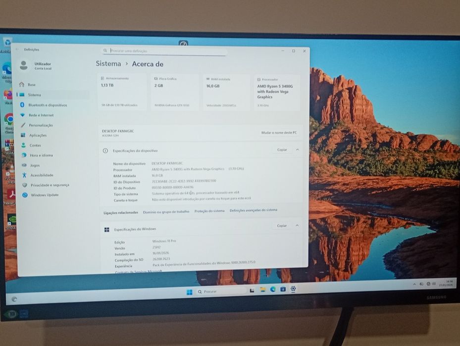 Computador Gamer Recondicionado ryzen 5 3400g  1Tb SSD GTX 1050 2Gb