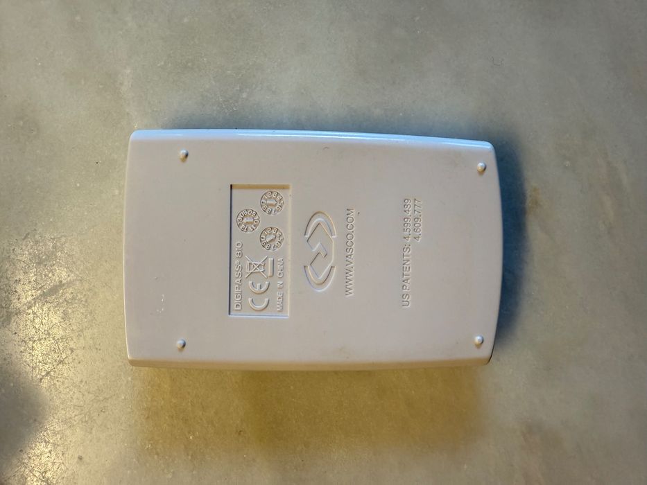 Digipass 810 aparelho segurança banco BNP Parisbas Fortis