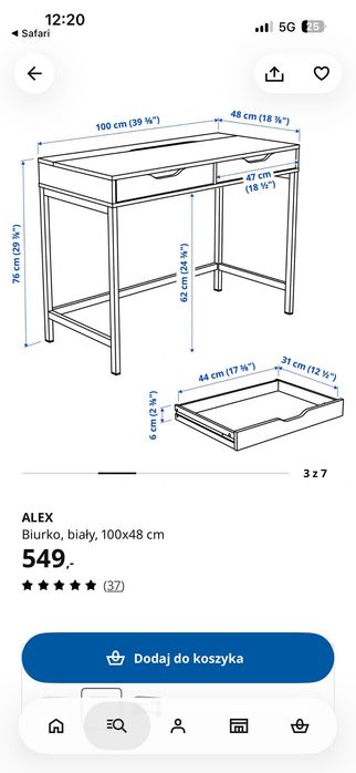 Biurko białe Ikea