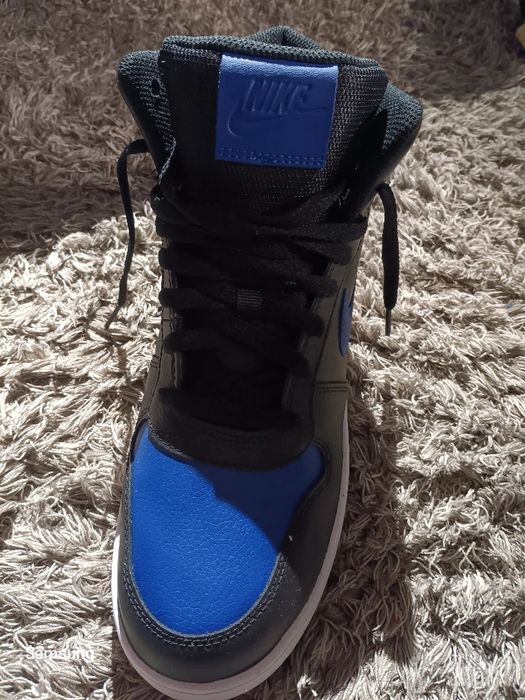 Tenis nike ebernon mid azul e preto 42.5/43