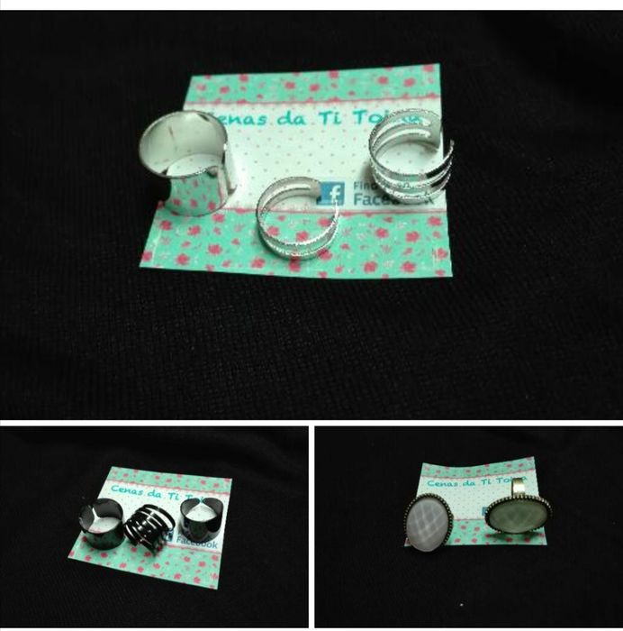 Bijuteria variada anéis e brincos