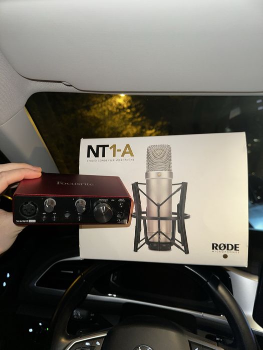 Mikrofon Rode NT1-A + focusrite scarlett 3-gn
