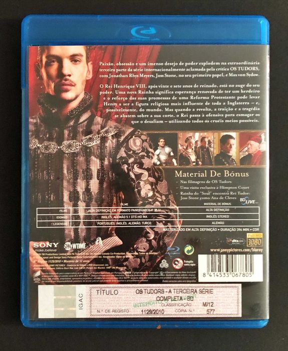 SÉRIE BLU-RAY Os Tudors A Terceira Série