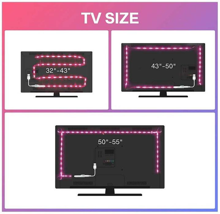 Taśma LED RGB + IC INTELIGENTNA pilot + app 2M