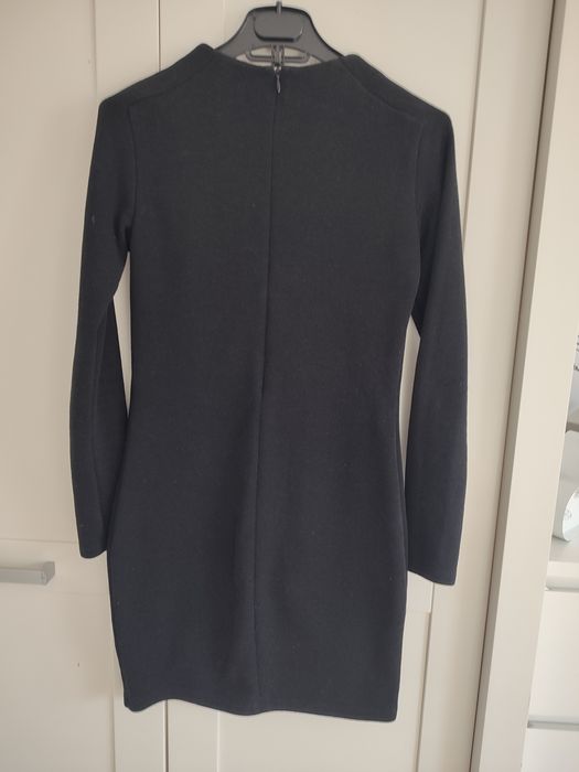 Sukienka Zara 36 S czarna mini prążek grubsza  mała czarna