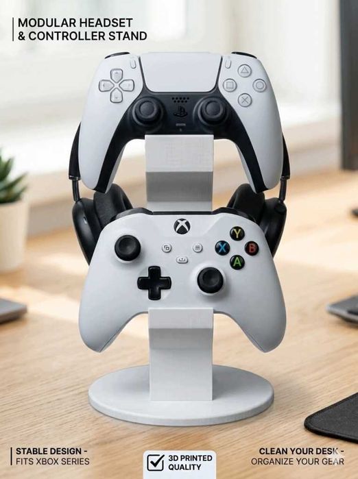 Stojak na Słuchawki i Kontroler Pad PS5 Xbox Biurko