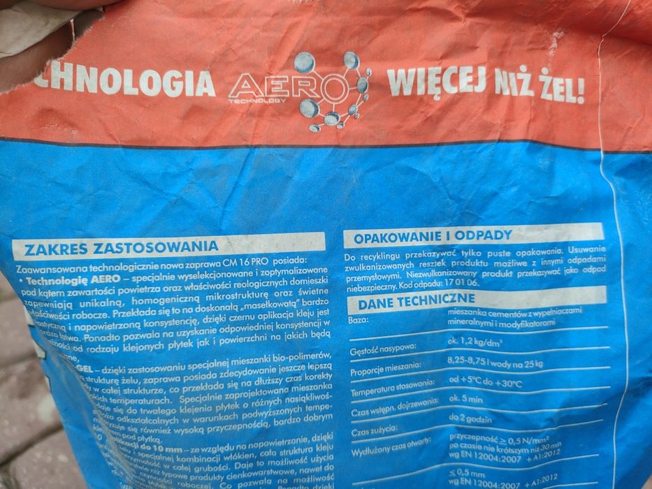 Zaprawa klejąca elastyczna CM16 PRO Ceresit 25kg klej