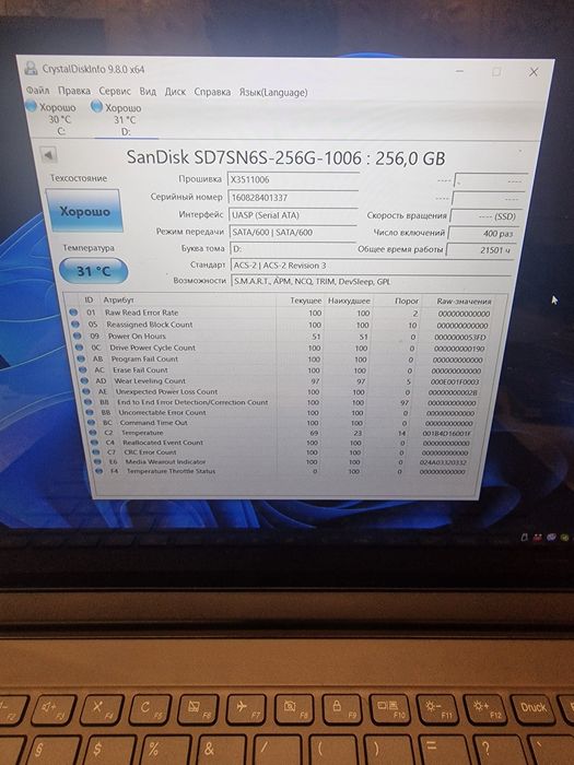 Продам твердотілі диски Sata m2 на 256 ГБ