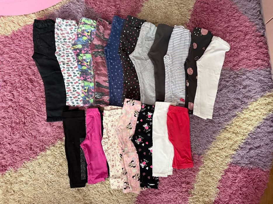 Штани, лосіни, кофти, плаття, шапки футболки на дівчинку  86-98