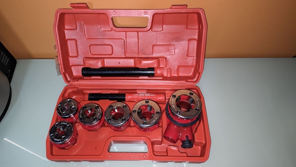 Kit De Rosqueamento De Tubos, Operação Manual, Aço Carbono Durável, 6 Dies Incluem 6mm