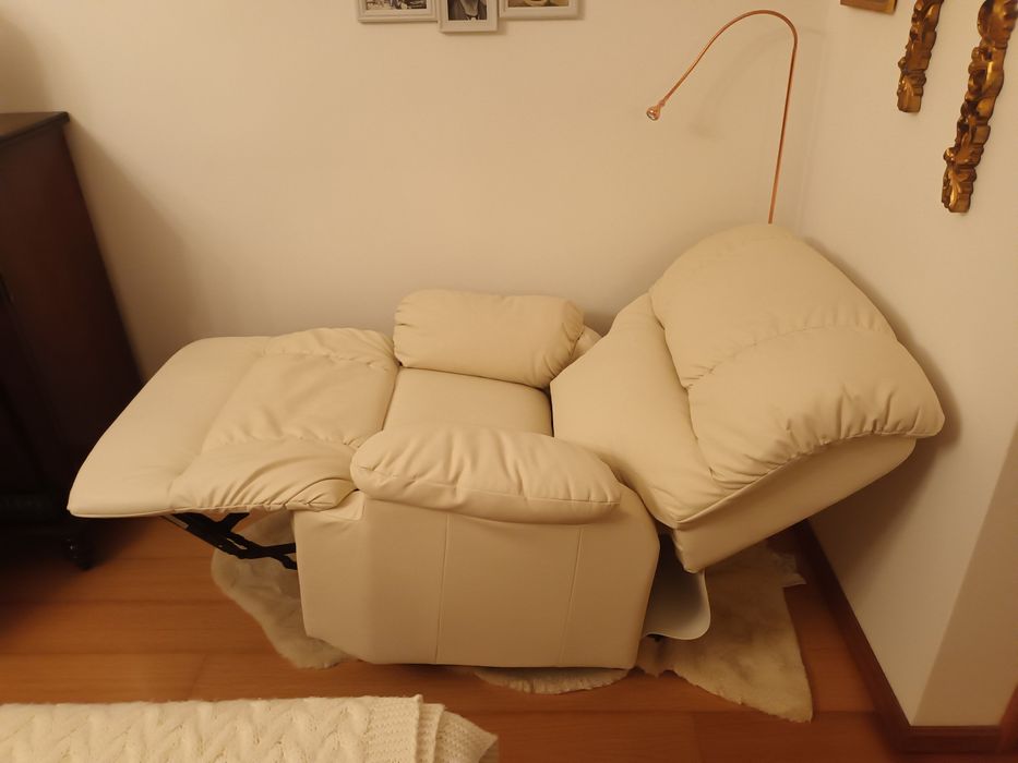 Poltrona Eléctrica Relax Ortopédica Bege Invulgar Por Estrear