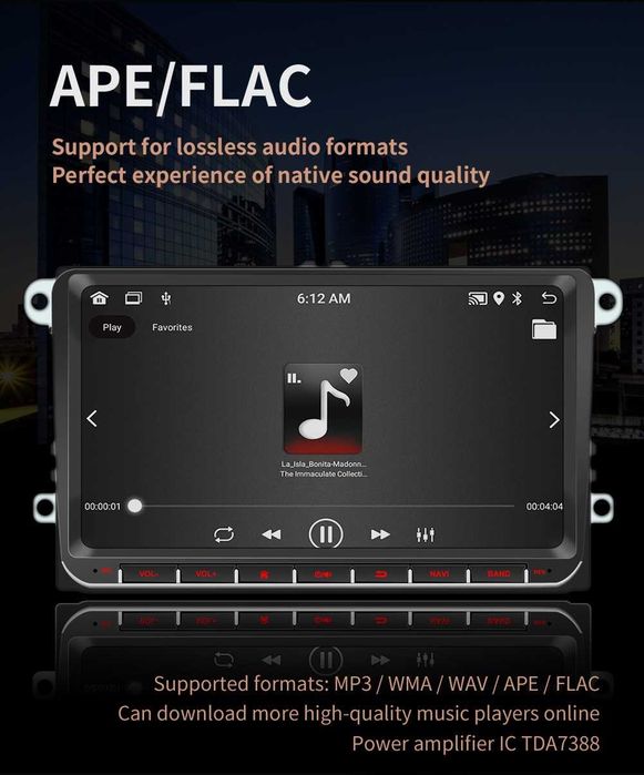 NEW RADIO  9 'Android 13  2 DIN dla :VW ,SEAT ,SKODA...  ROM:4G  RAM:64GB