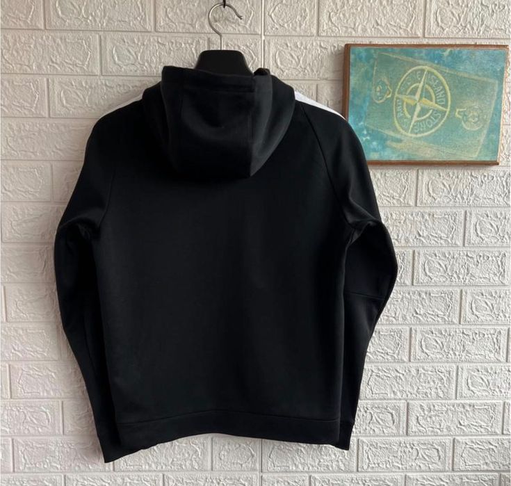 Зіп Худі Nike NSW jacket tribute олімпійка з капюшоном осіння чорні біркі з лампасами рМ