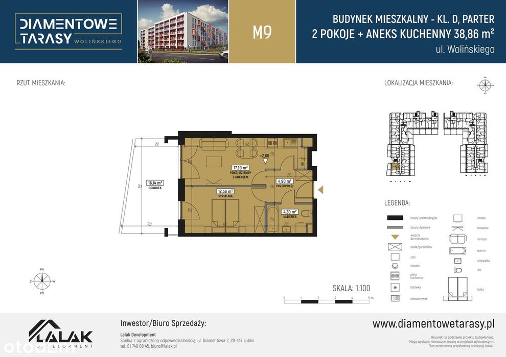 Diamentowe Tarasy | ustawne mieszkanie D/M09 - Widok 2