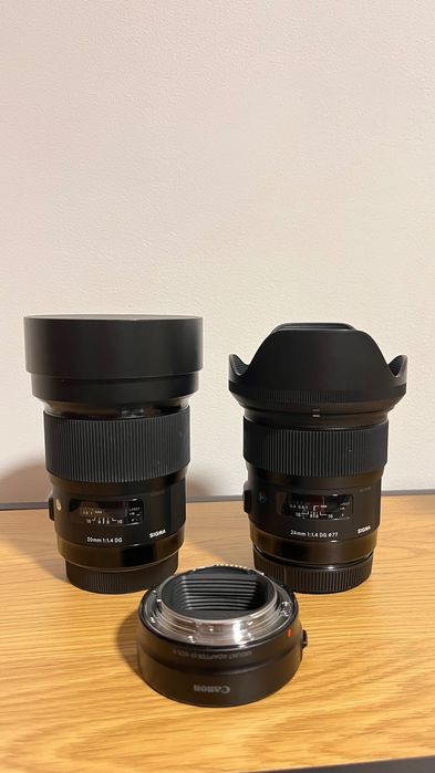 Sigma 20mm 1.4 + Sigma 24mm 1.4 + Adaptador Canon EF
