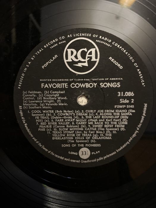 Favourite cowboy songs