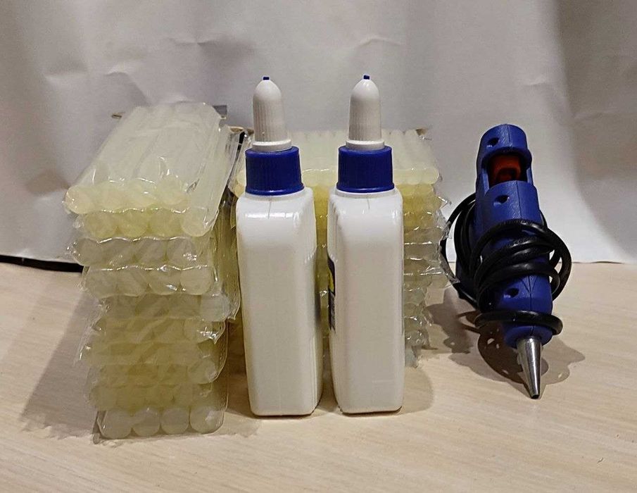 Клей-пістолет + стрижні (11 та 7мм) + Клей ПВА