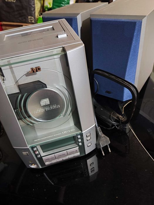 Aparelhagem JVC UX-V10 | Design Vertical Retro | CD e Cassete