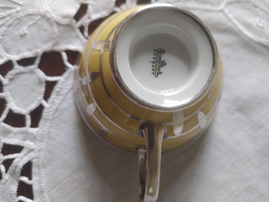 Rosenthal - kolekcjonerskie duo mokka galwanizowane srebrem
