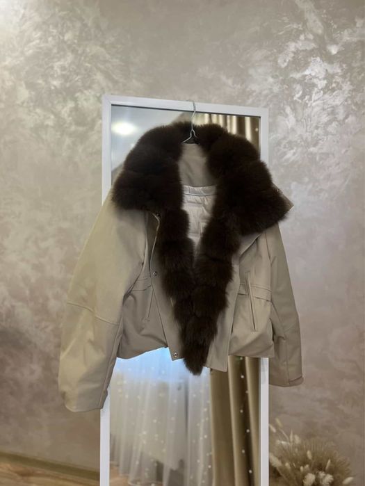 Парка авто леді з натуральним хутром