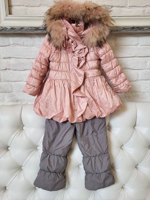 Зимова куртка з натур. хутром lady diamond + штани- комбінезон wojcik