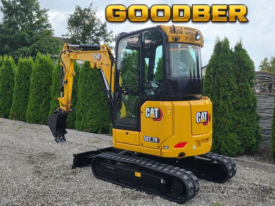 Caterpillar CENA 119 999ZŁ NETTO CAT 302.7 CR mini koparka szybkozłącze 3 łyżki piękna serwisowana 1 wł JCB sprowadzona w oryginale  1 właściciel sprowadzona ful opcja bardzo zadbana 3 łyżki szybkozłącze