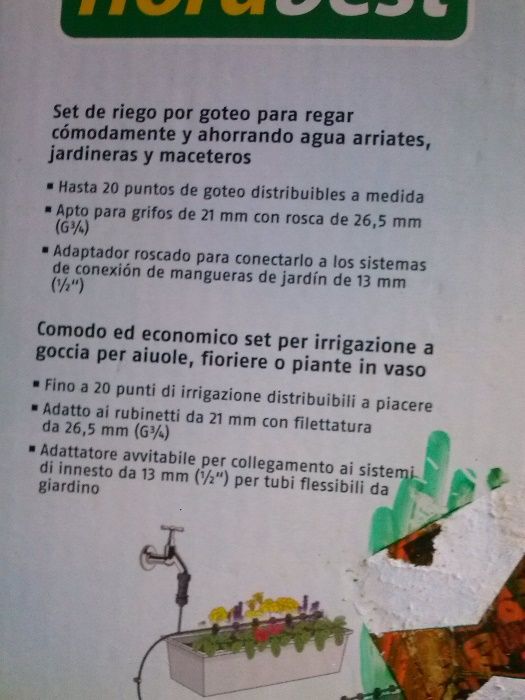 Sistema de rega caseiro 20 mts